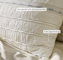 Tideline Pillow Cover (Grand Lumbar) - Cream/Hydrangea