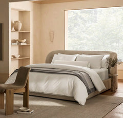 Fine Merino Wool Bed Blanket - Pewter