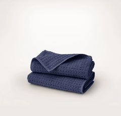 Turkish Waffle Hand Towels (Pair) - Coastal Navy
