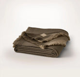 Lave Wool Throw Blanket - Walnut/Twig