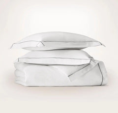 Signature Embellished Duvet Set - White/Shore Embroidered