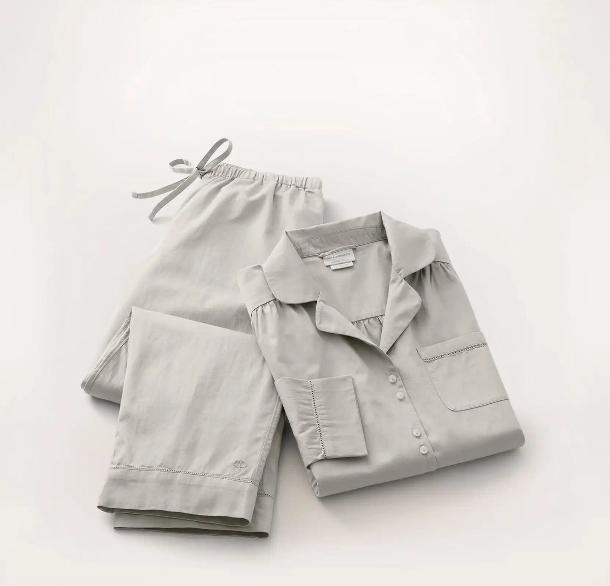 Signature Long Sleeve & Pants Pajama Set - Pewter