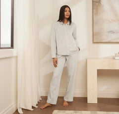 Soft Knit Long Sleeve & Pants Pajama Set - Mist