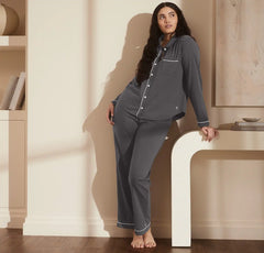 Soft Knit Long Sleeve & Pants Pajama Set - Night