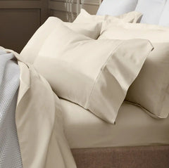 Percale Hemmed Pillowcase Set - Natural