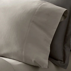 Percale Hemmed Pillowcase Set - Pewter