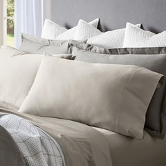 Percale Hemmed Fitted Sheet - Pewter