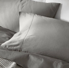 Signature Hemmed Pillowcase Set - Stone