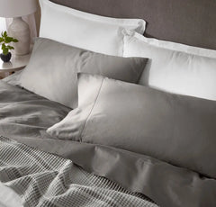 Percale Hemmed Sheet Set - Stone