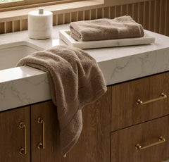 Plush Hand Towels (Pair) - Walnut