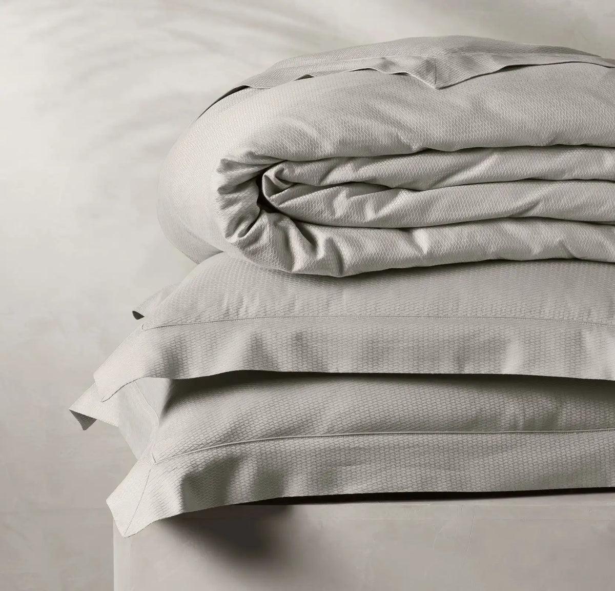 Reserve Embellished Duvet Set - Pewter Lattice Jacquard