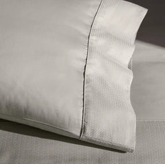 Reserve Embellished Pillowcase Set - Pewter Lattice Jacquard