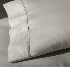 Reserve Embellished Sheet Set - Pewter Lattice Jacquard