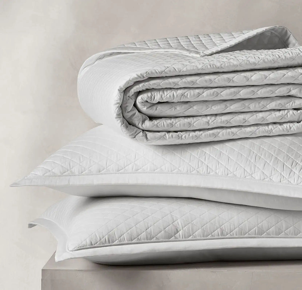 Reserve Lattice Quilt Set - White