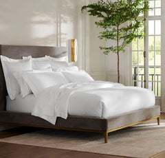 Reserve Embellished Duvet Set - White Lattice Jacquard