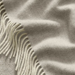Alpaca Lattice Oversized Throw Blanket - Oak/Ivory