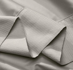 Reserve Embellished Sheet Set - Pewter Lattice Jacquard