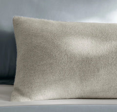 Alpaca Pin Check Pillow Cover - Ivory/Pewter