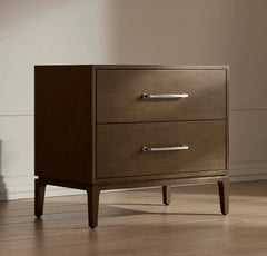 2-Drawer Wood Nightstand - Espresso