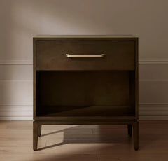 Single Drawer Wood Nightstand - Espresso