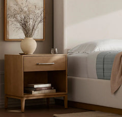 Single Drawer Wood Nightstand - Bluff