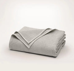 Waffle Bed Blanket - Pewter