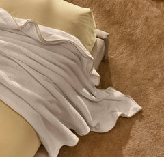 Dream Bed Blanket - White/Honey Picot