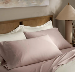 Signature Hemmed Pillowcase Set - Dusty Rose