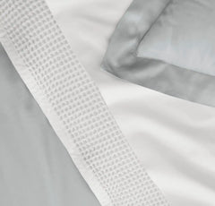 Percale Hemmed Duvet Set - Shore