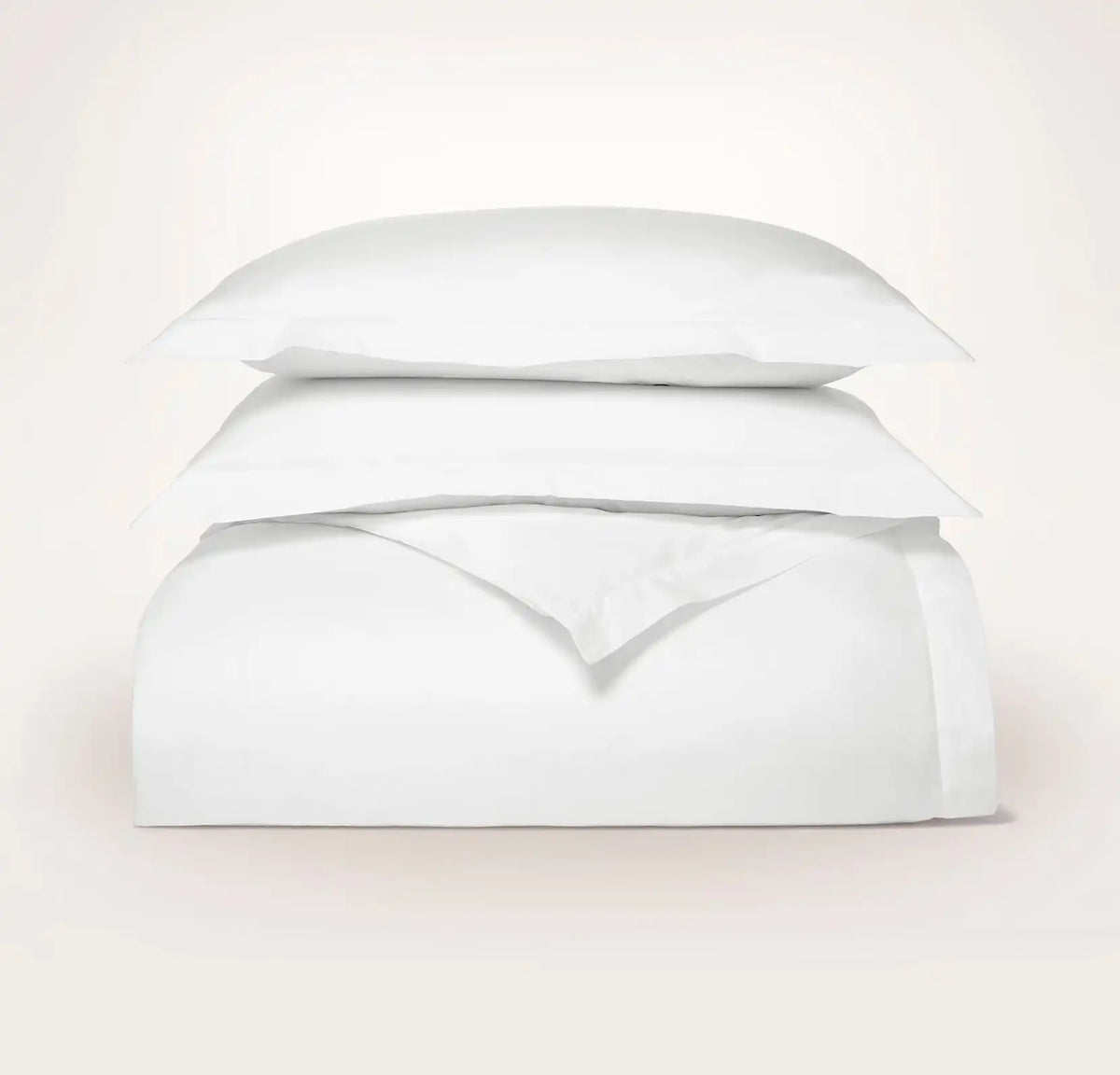 Signature Hemmed Duvet Set - White