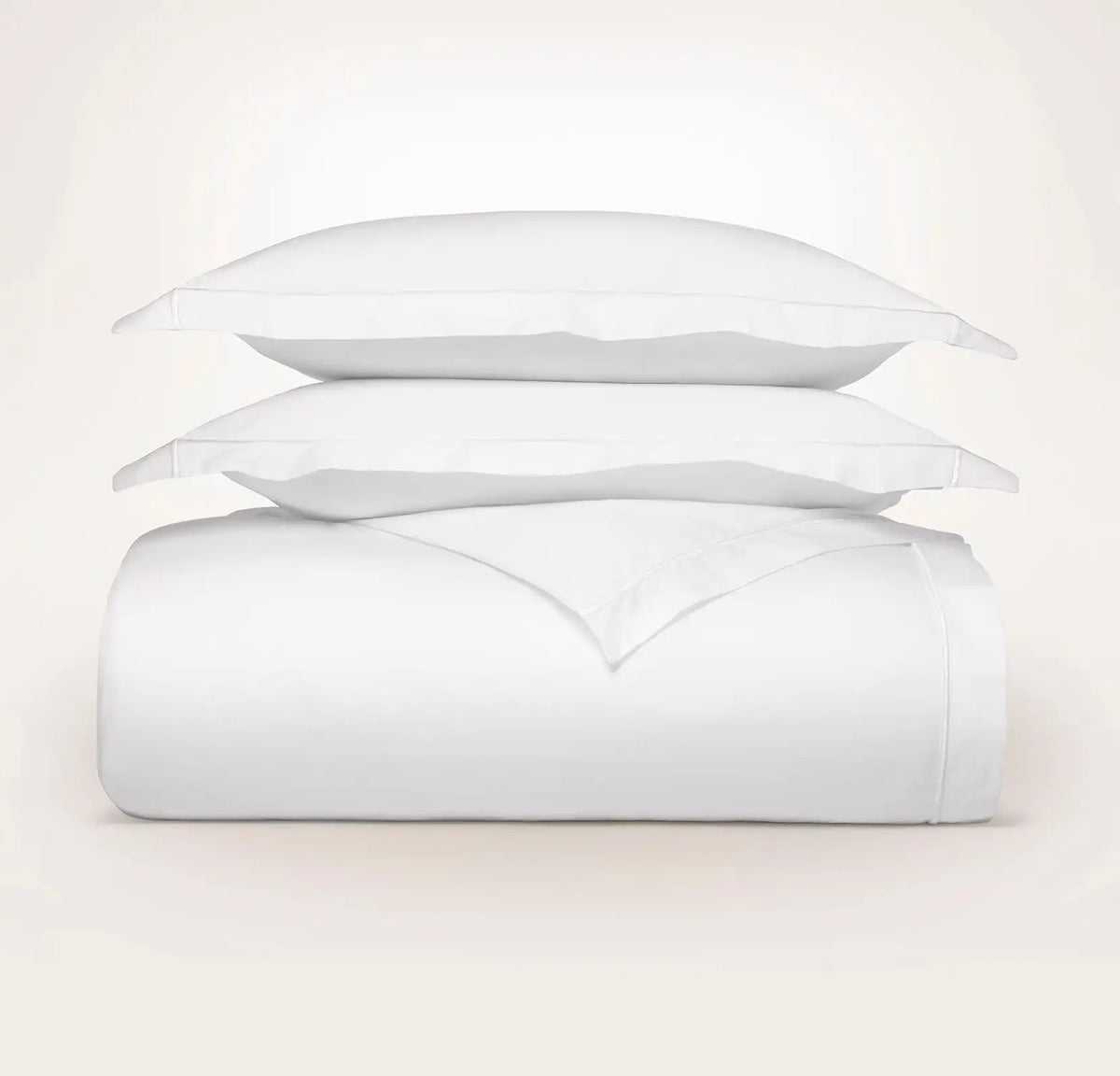 Percale Embellished Duvet Set - White/White Embroidered