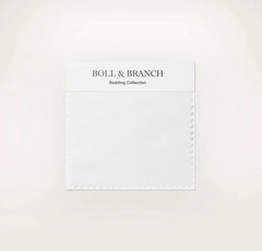 Percale Hemmed Fabric Swatch - White