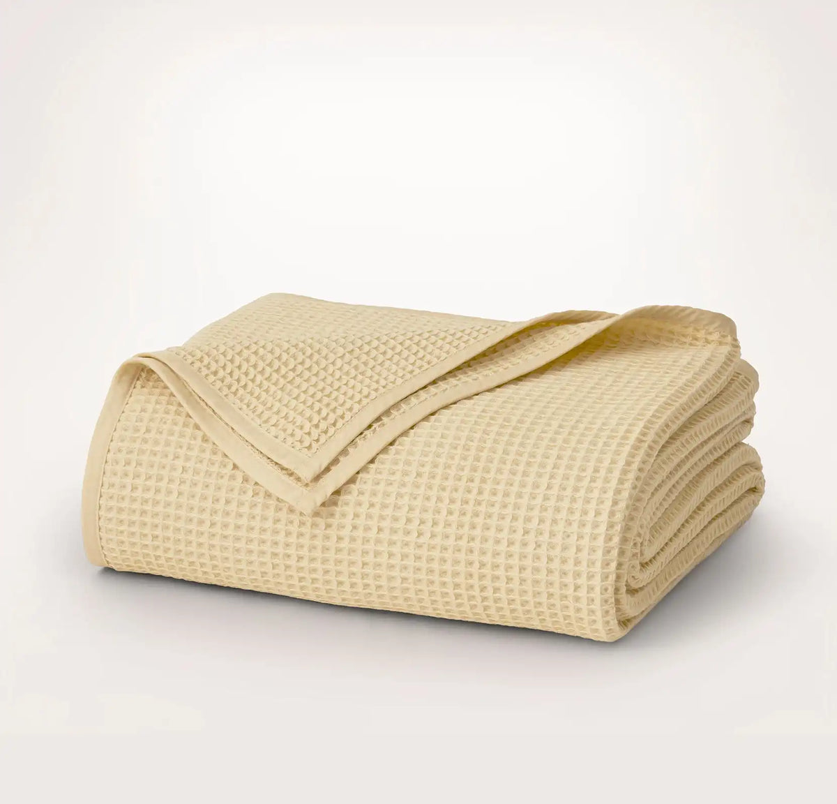 Waffle Bed Blanket - Buttercup