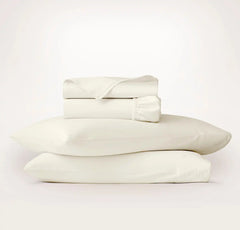 Signature Embellished Sheet Set - Cream/Cream Piped Edge