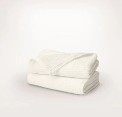 Turkish Ribbed Hand Towels (Pair) - Cream