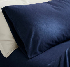Flannel Sheet Set - Heathered Navy