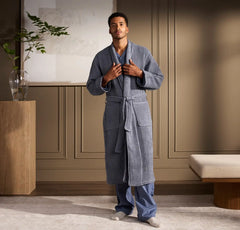 Men's Waffle Robe - Mineral