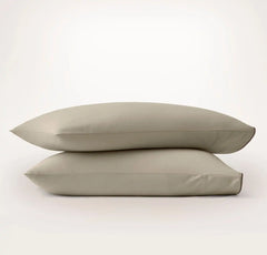 Signature Embellished Pillowcase Set - Oak/Walnut Piped Edge