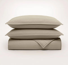 Signature Stripe Quilt Set - Oak