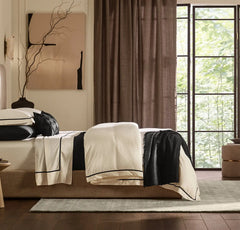 Two-Tone Ribbed Rug -  Oak/Cream