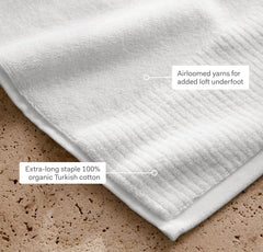 Turkish Ultra Plush Bath Mat - White