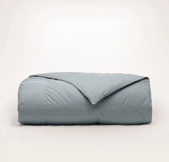 Percale Quilted Down Comforter - Bluestone