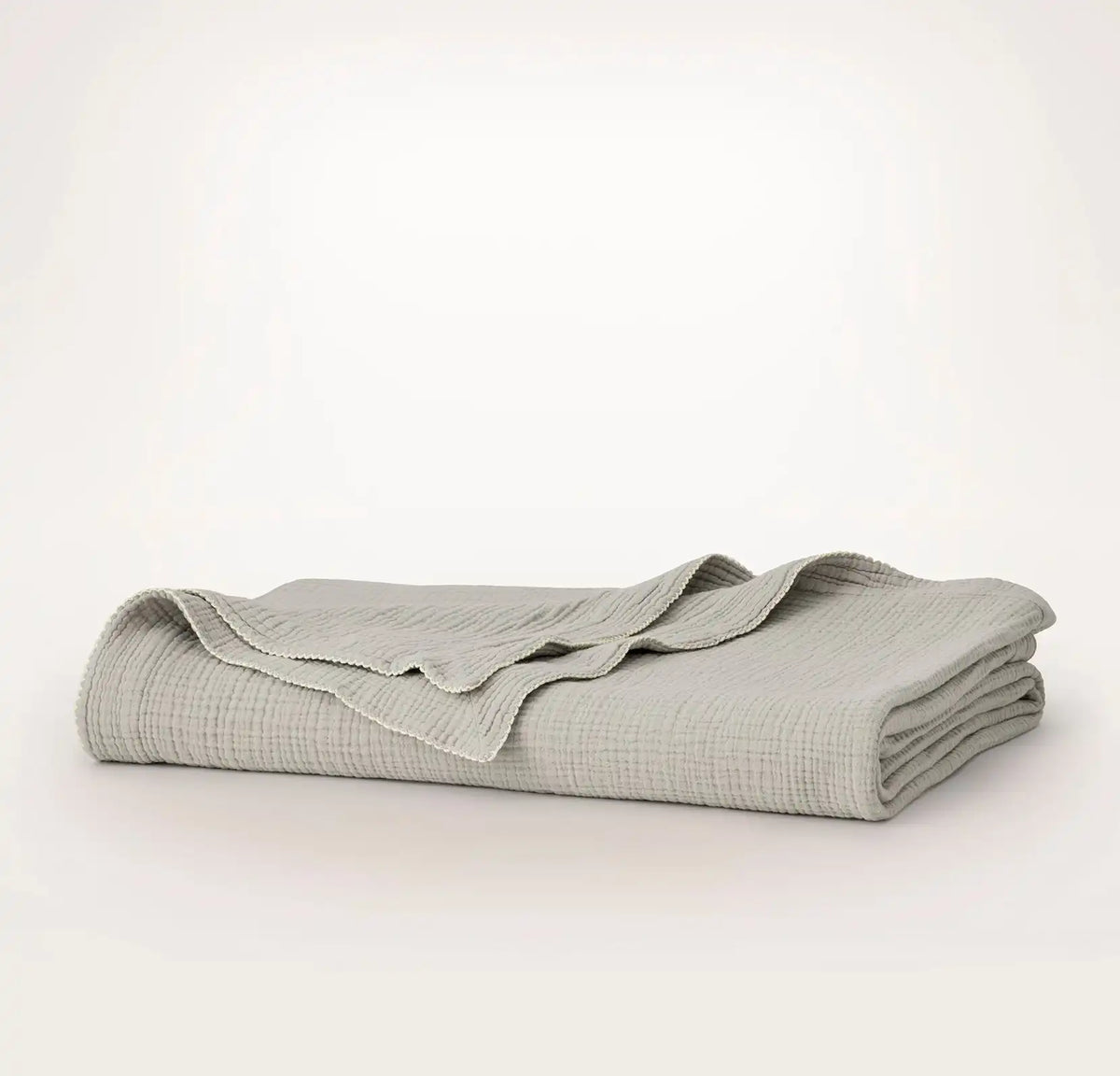 Dream Bed Blanket - Pewter/Cream Picot