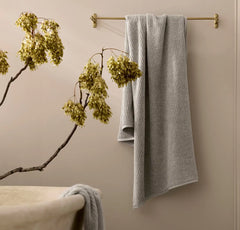 Turkish Ribbed Bath Towel - Pewter