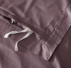 Signature Hemmed Duvet Set - Plum