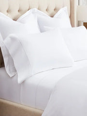 Signature Embellished Pillowcase Set - White/White Embroidered