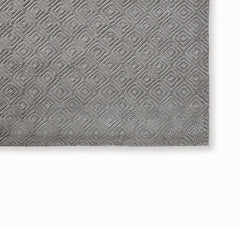 Sculpted Diamond Rug - Stone