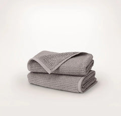 Turkish Ribbed Hand Towels (Pair) - Stone