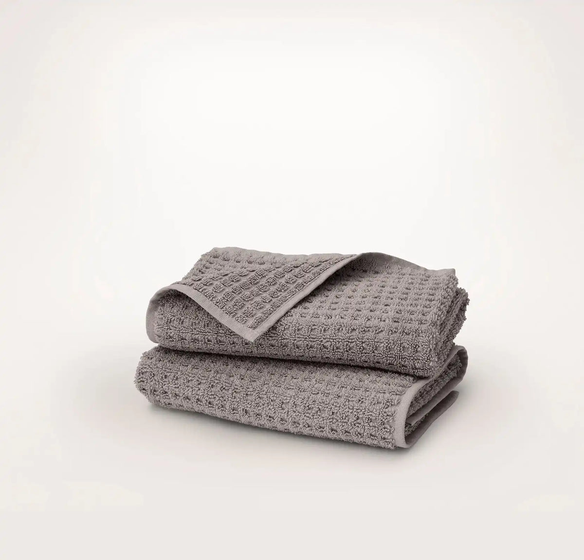 Turkish Waffle Hand Towels (Pair) - Stone