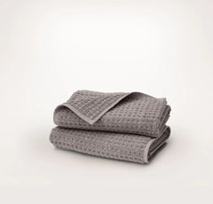 Turkish Waffle Hand Towels (Pair) - Stone